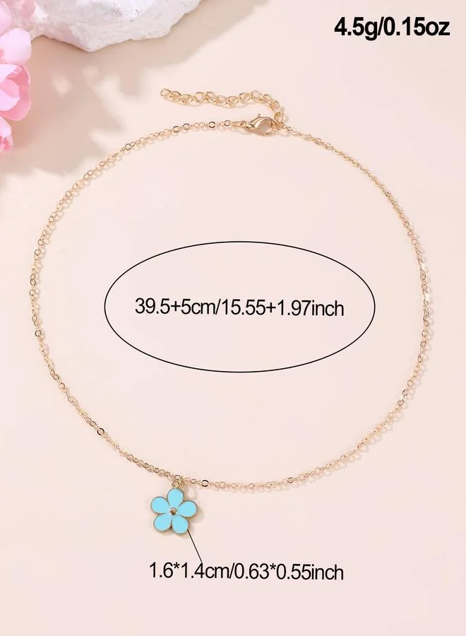 Take Two  Girls Multi-Color Flower Pendant Necklaces for Women | Best Price UAE