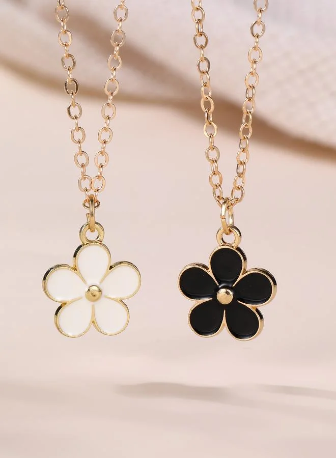Take Two  Girls Multi-Color Flower Pendant Necklaces for Women | Best Price UAE