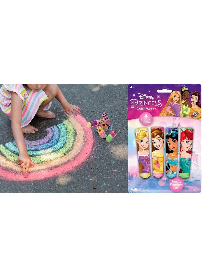 Ja-Ru أعواد طباشير من ديزني سايد واك (عبوة واحدة من أميرات ديزني) لعبة أميرات ديزني. طباشير للأرضيات والألواح الخارجية مجموعة فنية غير سامة قابلة للغسل من الطباشير العملاقة ألعاب أعياد الميلاد الخارجية للأطفال بكميات كبيرة B78101 - Image 4