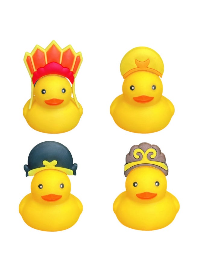 Generic - Yellow Duck Toy Milk Tea Gift No.8 Duck Accessories Accessories Sunglasses Straw Hat Duck Scarf Headset-Color:Fuxing God Of Wealth Hat 100 Glue - Image 1