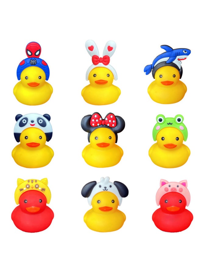 Generic - Yellow Duck Toy Milk Tea Gift No.8 Duck Accessories Accessories Sunglasses Straw Hat Duck Scarf Headset-Color:Fuxing God Of Wealth Hat 100 Glue - Image 1