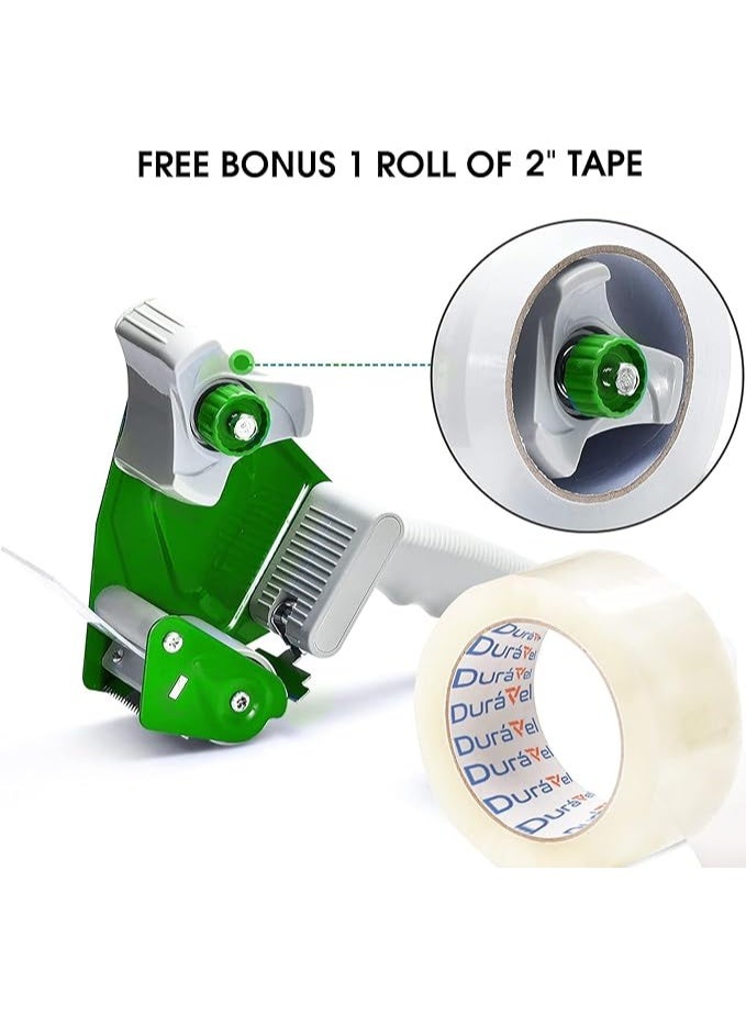 Duravel Packing Tape Dispenser Gun and 2 Inch Clear Tape - Carton Packing Tape, Lightweight Industrial Side Loading Tape Dispenser - view 2