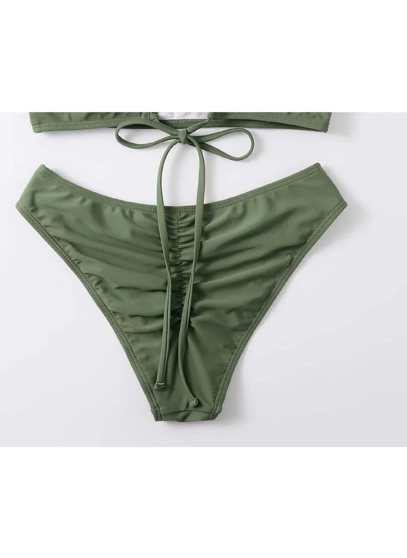 انجلسين Brazilian Back Gathered Bikini Bottom