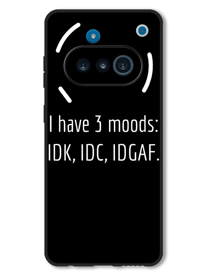 Theodor Case Compatible with Nothing Phone 3a Protection Shockproof Bumper Cover i have 3 Moods - Image 1
