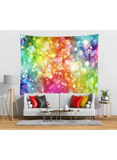 Loccor 5X3Ft Colorful Rainbow Backdrop Soft Fabric Bokeh Party Photography Background Birthday Party Decorations Pride Month Cake Table Banner For Girl Kids Adults Selfie Portrait Photo Booth Props  - Image 4