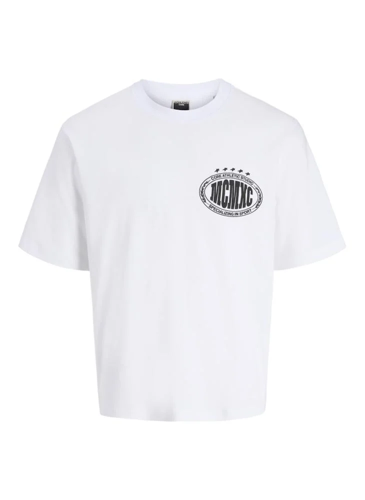 JACK & JONES Printed Crew Neck T-Shirt