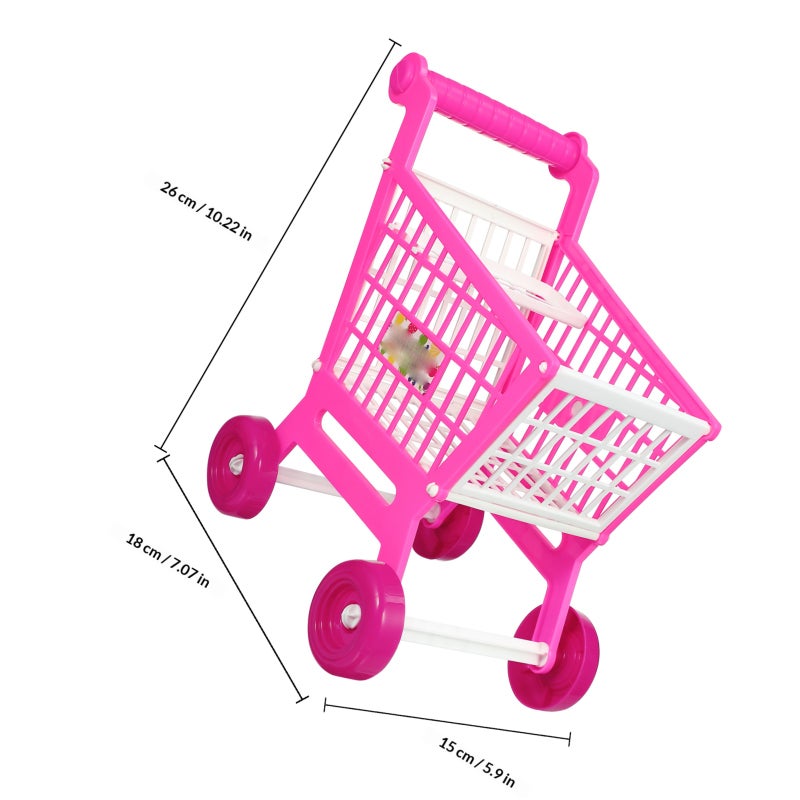 Kids Supermarket Cart Toy Children Simulation Shopping Trolley Toy Pretend Play Grocery Basket Role-Playing Games Accessories - Image 2