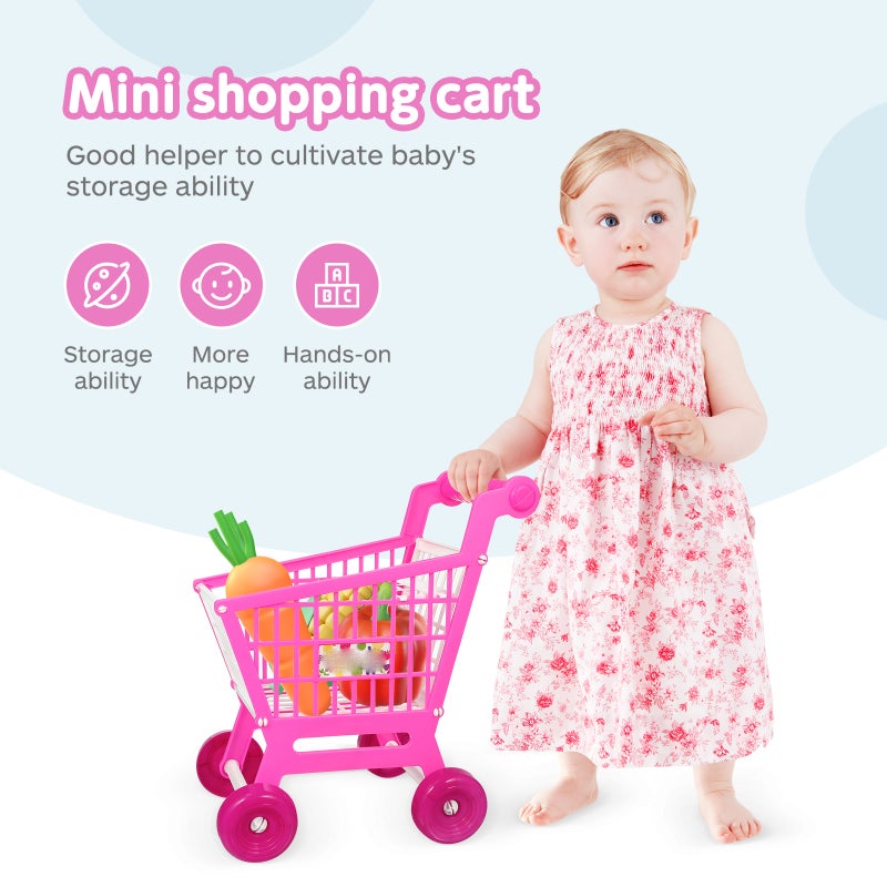 Kids Supermarket Cart Toy Children Simulation Shopping Trolley Toy Pretend Play Grocery Basket Role-Playing Games Accessories - Image 3
