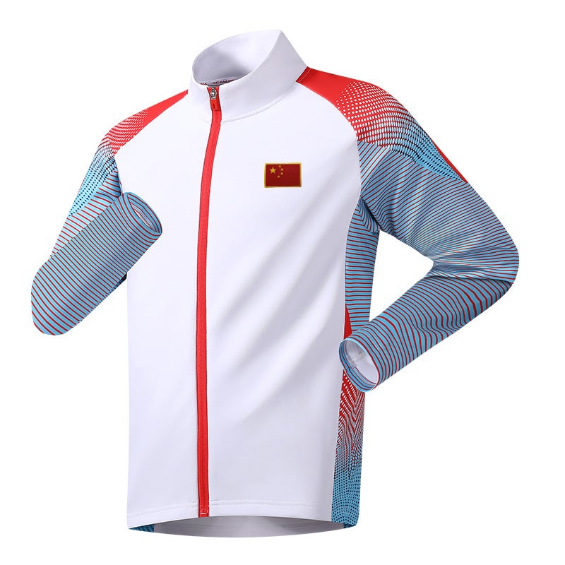 Chinese Team Sports Casual Wear Fashion Collar Jacket Team Player Coach Group Training Wear Printing - Image 3