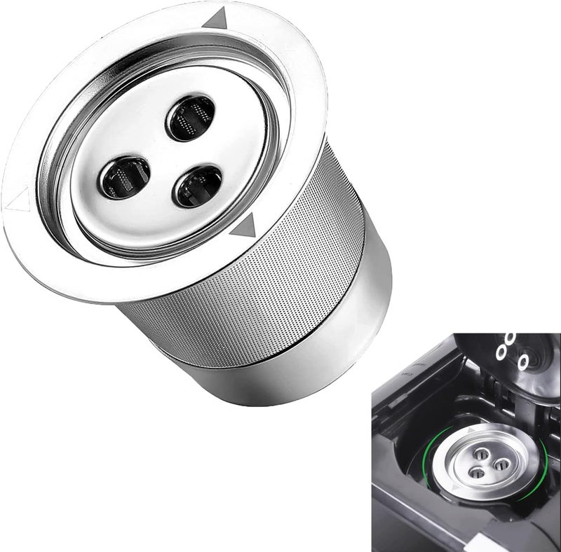 brikinte Reusable Pods for Ninja Dual Brew Coffee Maker, Stainless Steel Reusable K Pod Permanent K Cups Filters Coffee Accessories Compatible with Ninja Coffee Maker Filter Ninja CFP201&CFP301 DualBrew All environment compatible - Image 1