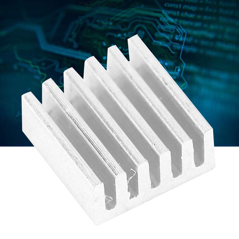 مشتت حراري من الألومنيوم 9x4x9 مم فضي لتبريد لوحة تضخيم PCB وترانزستور MOS - Image 4