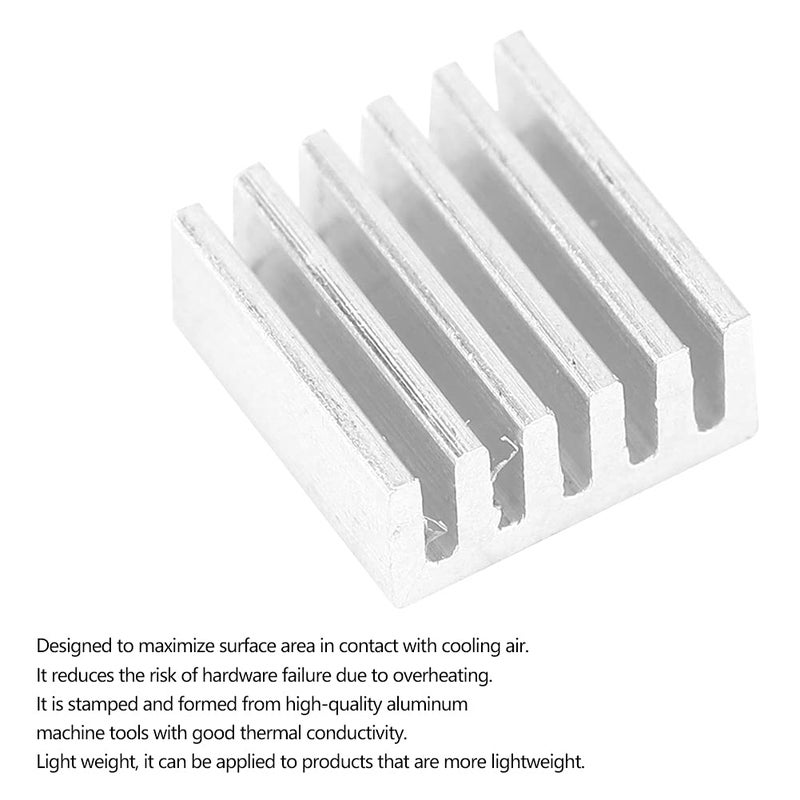مشتت حراري من الألومنيوم 9x4x9 مم فضي لتبريد لوحة تضخيم PCB وترانزستور MOS - Image 3