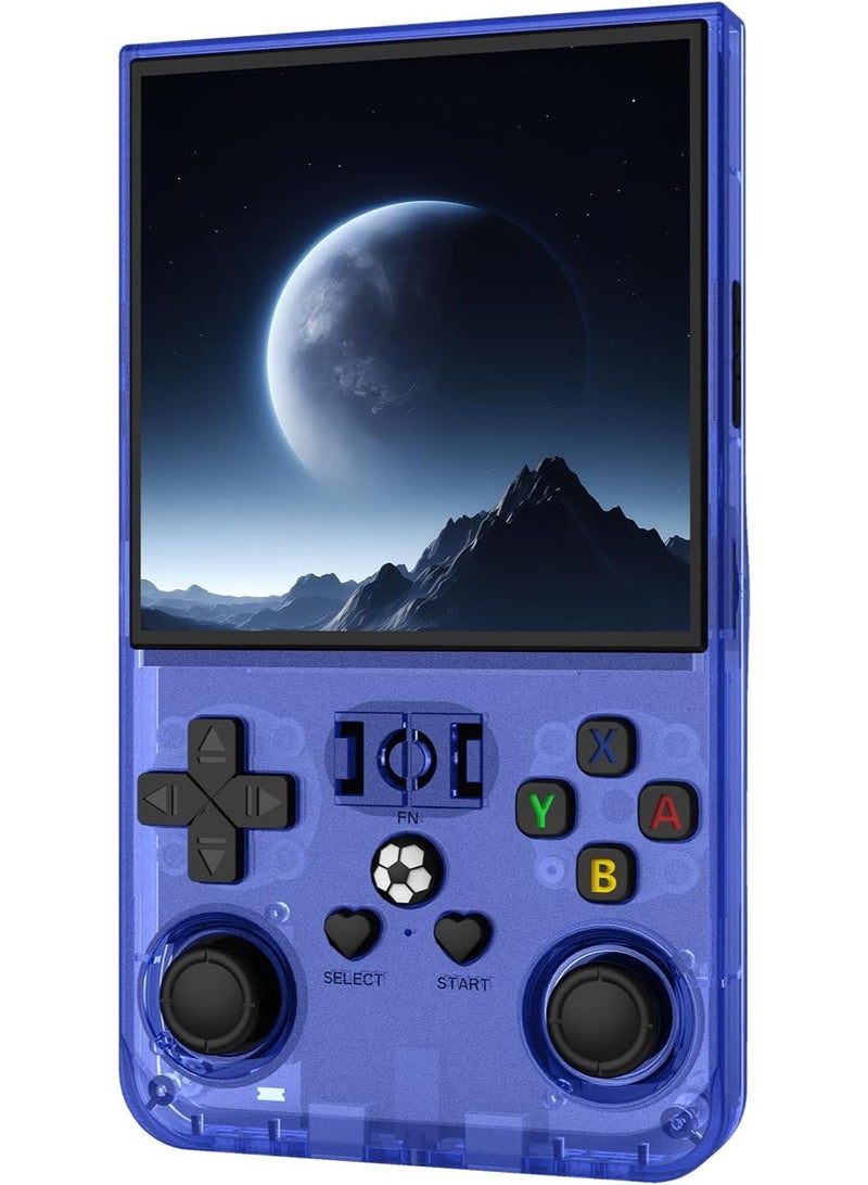 TIGER Retro Handheld Games Console with 4.0 Inch IPS HD Screen, Portable Video Game Player with 64GB Storage, Classic Gaming Console for Travel, Gift for Teen or Partner, Blue - Image 1