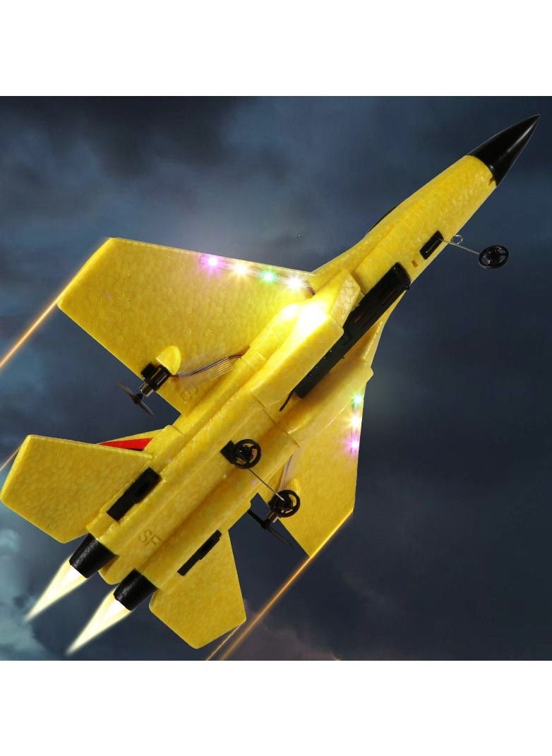 AROAQ RC Foam Aircraft Remote Control Airplane Foam Toys for Children SU30 Yellow  - Image 3