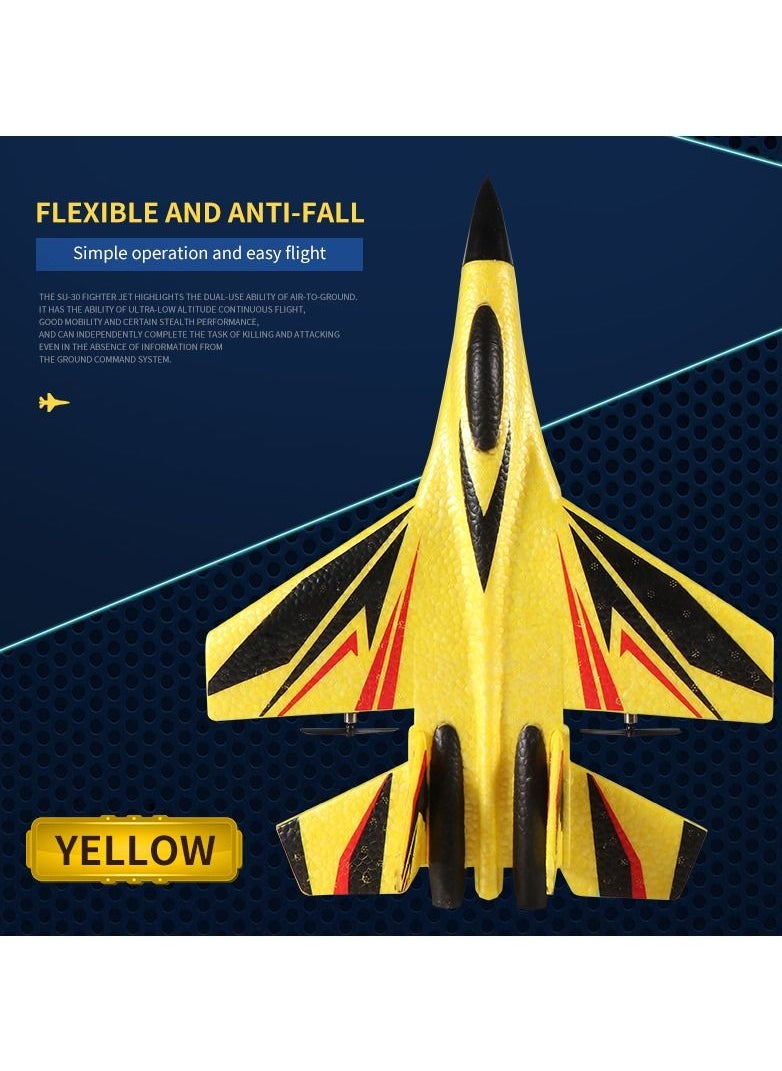 AROAQ RC Foam Aircraft Remote Control Airplane Foam Toys for Children SU30 Yellow  - Image 2