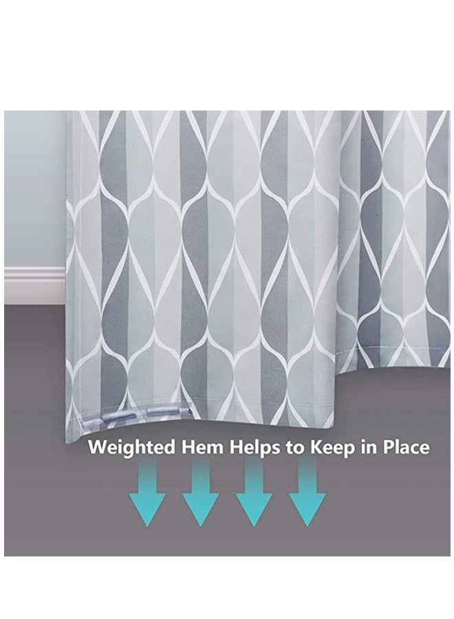 Grey Fabric Shower Curtain, Waterproof Design and Polyester, Shower Curtains Set for Bathroom W 72 x H 72, Durable and Washable with 12 Hooks - Image 4