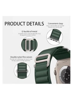 Chabeia 2Pack Alpine Loop Compatible With Apple Watch Band 49mm/45mm/44mm/42mm/S10-46mm,Women Men Nylon Sport Strap with Titanium G‑Hook for iWatch Utral Series 10 8 7 6 5 4 3 2 1 SE Orange/White  - Image 4