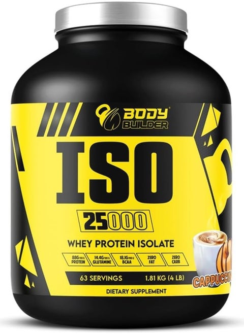 Body Builder ISO 25000 Whey Protein Isolate Cappuccino, 4lb