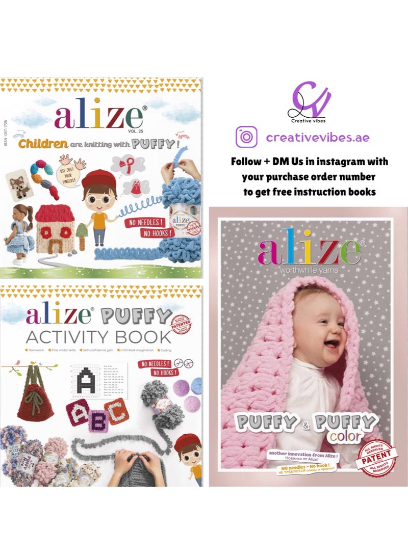 Alize Yarns خيوط أليز بافي – خيط للحياكة بدون إبر – اللون 19 - Image 2