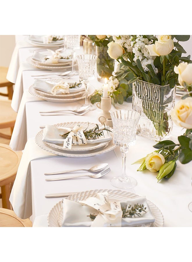 15 Pcs White Satin Napkins 17 x 17 Inch Soft Smooth Washable Square Dinner Napkins Elegant Silk Like Table Napkins for Weddings  Dinner Parties Banquets Catering Events Home Dining - Image 4