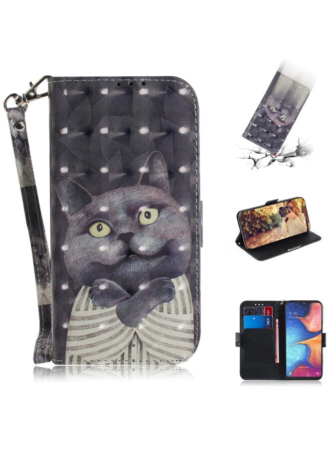 Zaboon Case For Galaxy M30s 3D Colored Drawing Horizontal Flip Leather Case with Holder & Card Slot & Wallet & Lanyard - Image 1