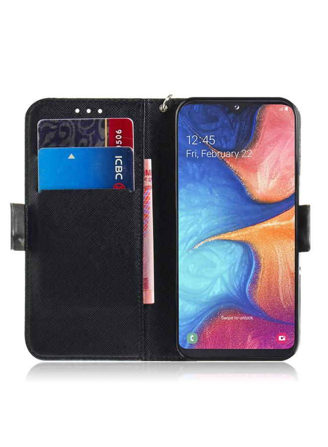 Zaboon Case For Galaxy M30s 3D Colored Drawing Horizontal Flip Leather Case with Holder & Card Slot & Wallet & Lanyard - Image 4