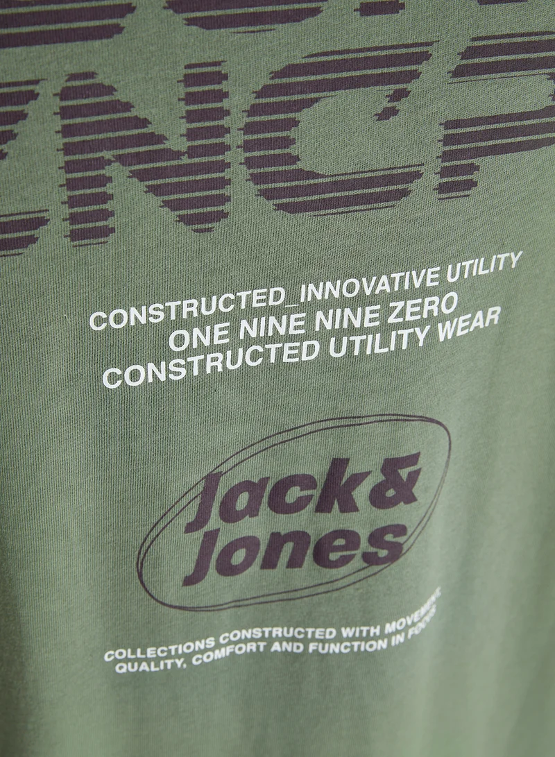 جاك اند جونز Jorvesterbro Block Tee Short Sleeve  Crew Neck T-Shirt