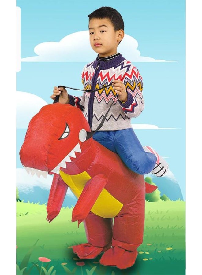 NIBEMINENT Adult Kids Dinosaur Inflatable Costume Boys Girls Halloween Carnival Kindergarden Cartoon Funny Performance Clothing