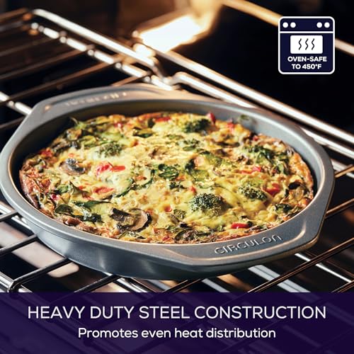 Circulon صينية خبز سيركولون توتال غير لاصقة / صينية كعك غير لاصقة، دائرية - 9 بوصة، رمادي - Image 4