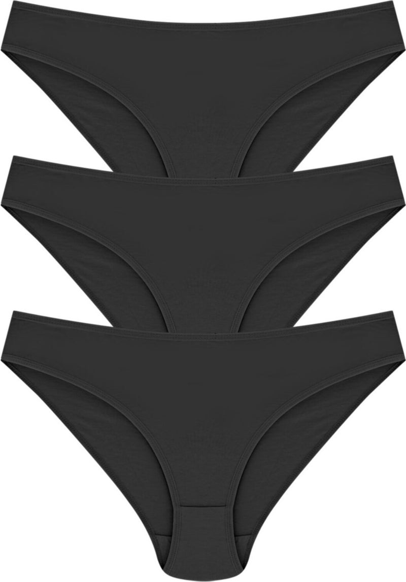 Papatya Daisy 12 Pieces Black Color Bikini Panties 
