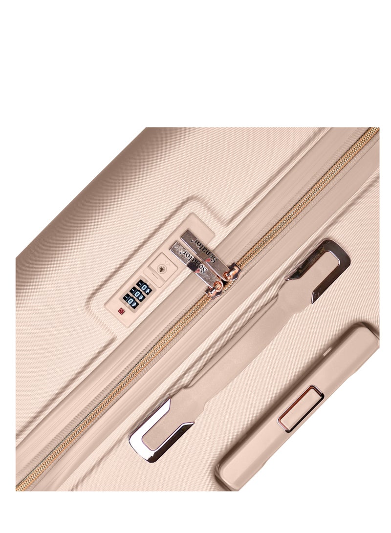 SENATOR Hard Case Trolley Luggage Set For Unisex ABS Lightweight 4 Double Wheeled Suitcase With Built In TSA Type lock A5125 Set Of 4 Milk Pink - Image 5