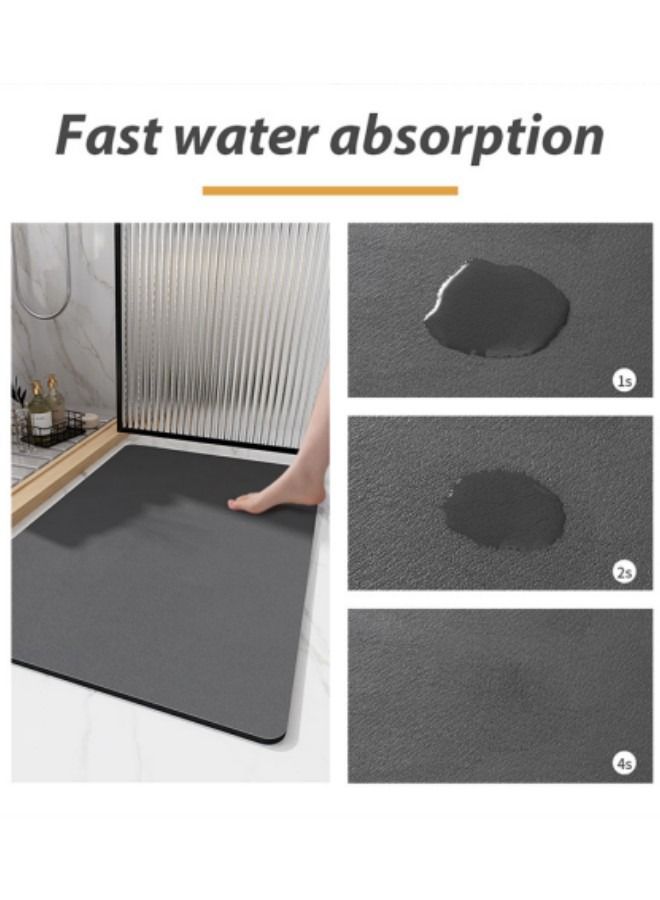 GGEROU Diatom Bath Mats,Anti-Slip Bathroom Floor Mats and Quick Dry Bath Rug 40x60cm - Image 3