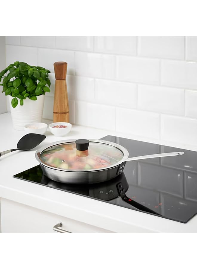 إيروريكس غطاء زجاجي شفاف 29 سم مع فتحة تهوية للبخار ومقبض مقاوم للحرارة للأواني والمقالي - Image 2