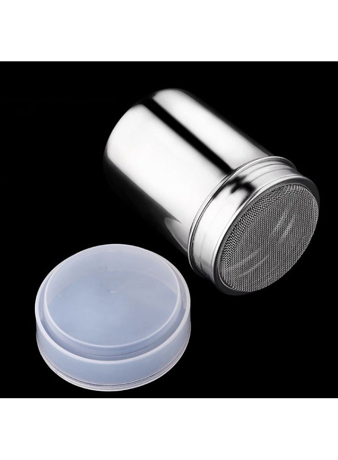 1 Pcs Stainless Steel Powder Sugar Shaker Duster with Lid,Fine Mesh Shaker Powder Cans for baking soda Cocoa Cornstarch Coffee Flour ect - Image 2