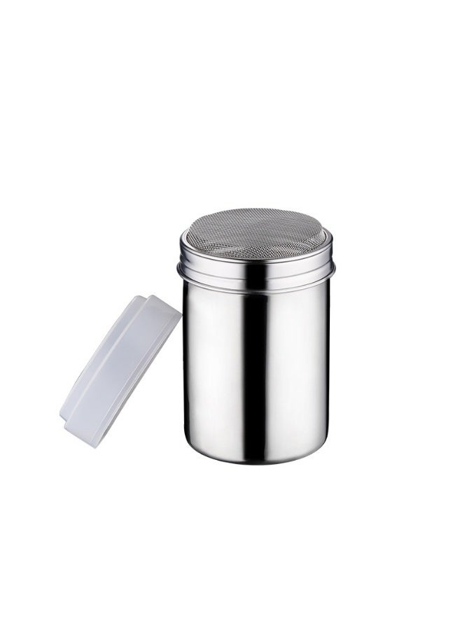 1 Pcs Stainless Steel Powder Sugar Shaker Duster with Lid,Fine Mesh Shaker Powder Cans for baking soda Cocoa Cornstarch Coffee Flour ect - Image 1