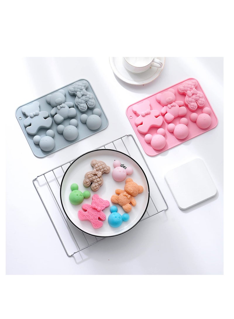 Y&D 2Pcs Cartoon Bear Silicone Cake Molds, Jello Mold for Kids, DIY Baking Tool Making Handmade Cake, Soft Candy, Ice Cube, Candy Supplies  - Image 4