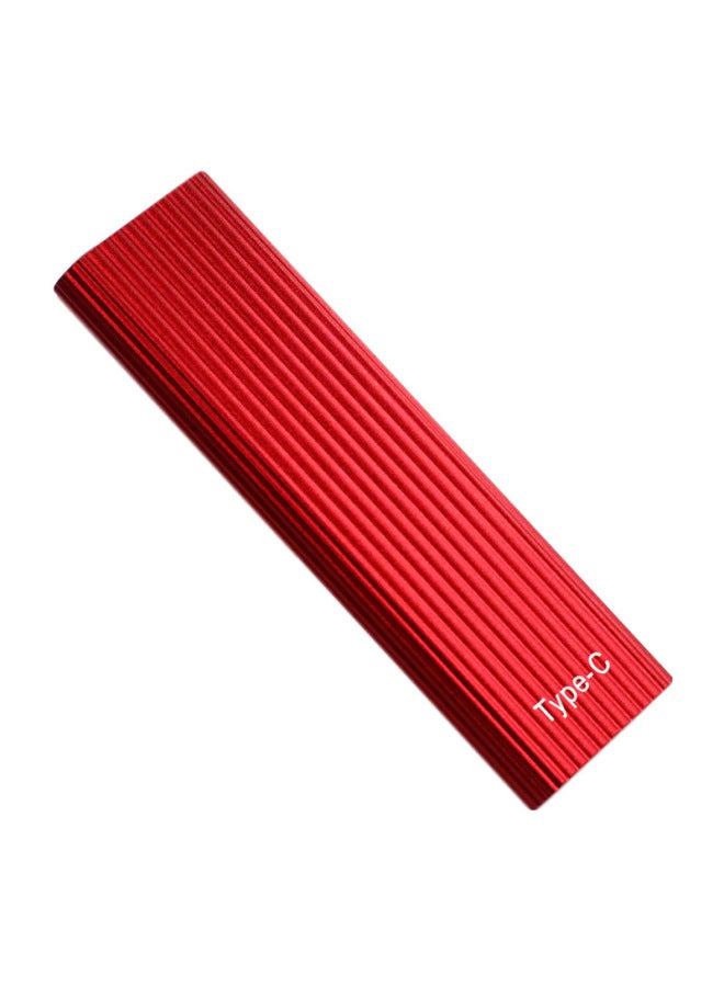 M.2 SSD Solid State Hard Disk Box NGFF Type-C 3.1 Aluminum Alloy Mobile Hard Disk Box High Speed Transmission-Color:Striped NGFF-Type-C3.1 Red