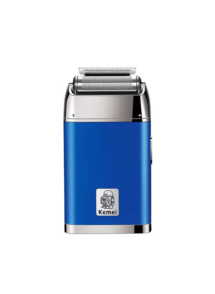 Kemei 2 IN 1 Electric Foil Shaver for Men – Rechargeable Professional Shaver, Cordless & Washable, Precision Grooming for Smooth Shave blue - Image 5