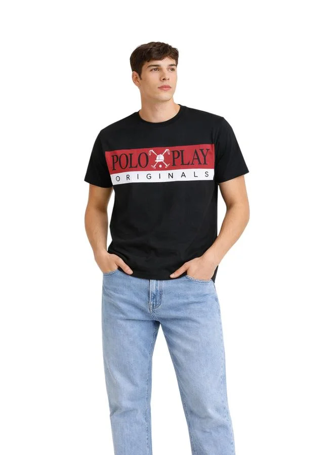Polo Play Men Graphic Logo Crew Neck T-Shirt