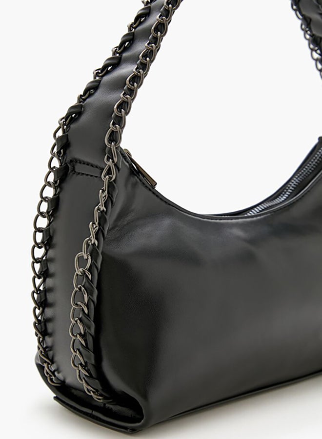 FOREVER 21 Woven Curb Chain Shoulder Bag - Image 4