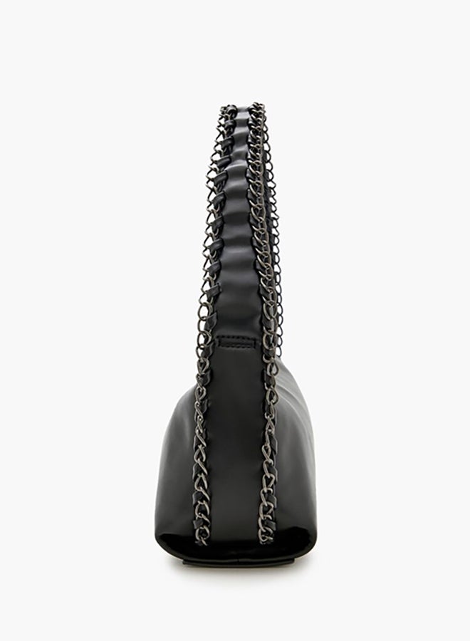 FOREVER 21 Woven Curb Chain Shoulder Bag - Image 3