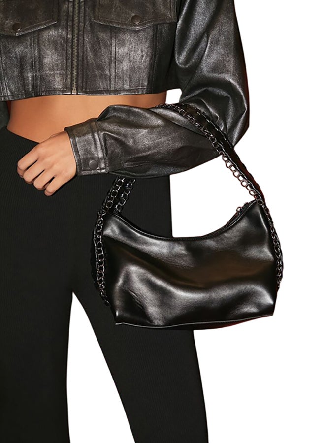 FOREVER 21 Woven Curb Chain Shoulder Bag - Image 1