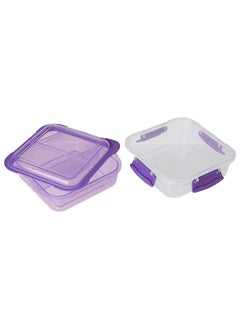 sistema Sistema 1.24L Lunch Stack To Go Purple Polypropylene 1.24 Litre  - Image 1