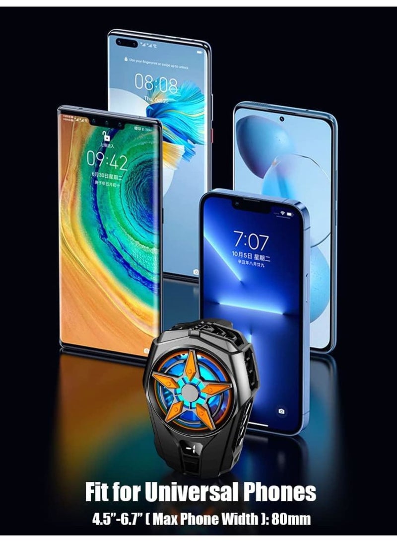 SOLARAE مروحة تبريد الهاتف الذكي مع عرض درجة الحرارة LED - تبديد فعال للحرارة لهواتف iPhone و Android، تعزيز تجربة الألعاب والبث على الجوال - Image 4