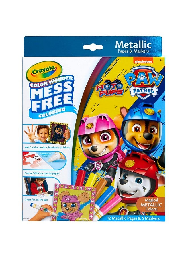 كرايولا مجموعة تلوين باو باترول كلر وندر ميتاليك ميس فري من كرايولا، هدية للأطفال، 3، 4، 5، 6 - Image 1