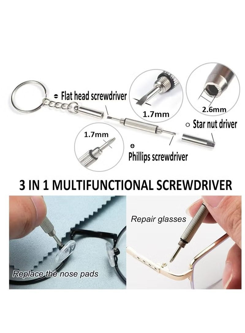 20pcs Eyeglasses Nose Pads, Eyeglasses Repair Kit Nose Pads with Small Screws Screwdriver, Suitable for Eyeglasses Sunglasses Eyewear Watch Repair, Gold - Image 4