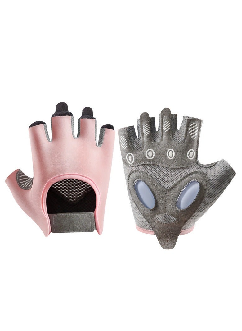 اسم المحتوى ناريلا قفازات رياضية، قفازات يوغا للنساء للياقة البدنية والتمارين، نصف أصابع غير قابلة للانزلاق وممتصة للصدمات، مقاومة للتآكل، مسامية، مقاومة للتعب لركوب الدراجات - Image 1