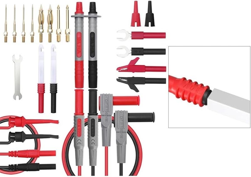 23PCS Multimeter Test Kit With Nickel Plated Copper Tips For Electrical Measurements - Image 3