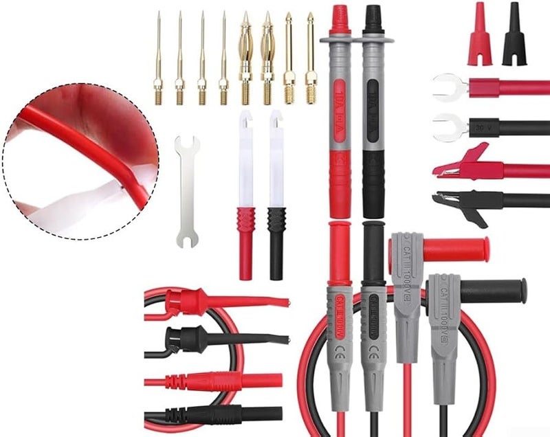 23PCS Multimeter Test Kit With Nickel Plated Copper Tips For Electrical Measurements - Image 5