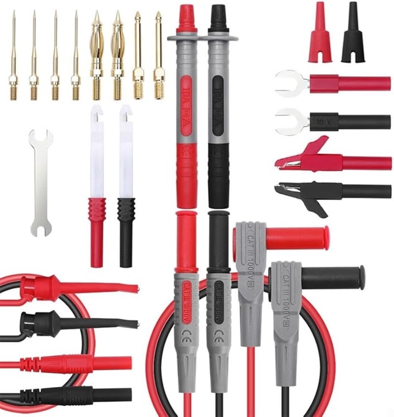 23PCS Multimeter Test Kit With Nickel Plated Copper Tips For Electrical Measurements - Image 1